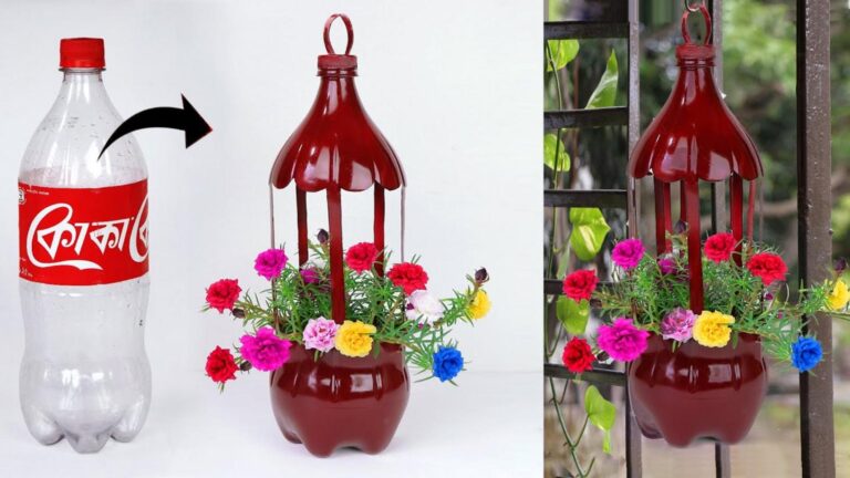 Questo semplice gesto trasforma bottiglie di plastica in vasi colorati…