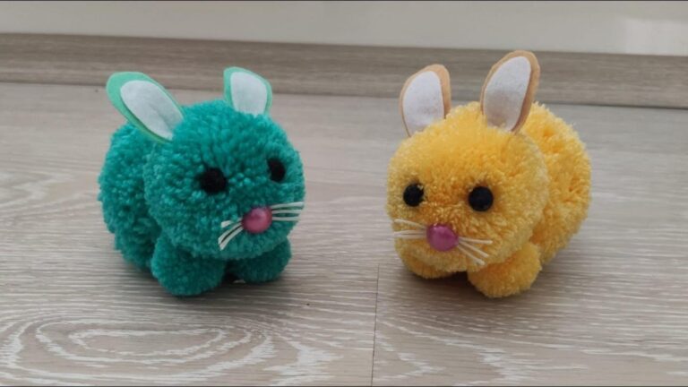 Questo semplice gesto trasforma un pompon in un adorabile coniglio… Provalo subito!
