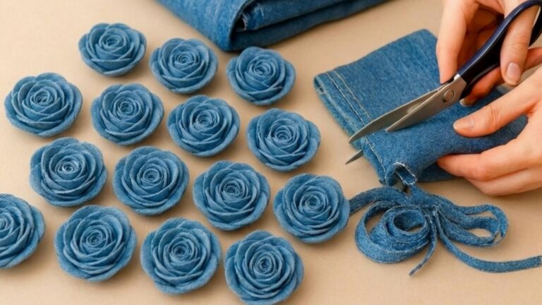 Questo semplice gesto trasforma i jeans usati in fiori splendidi… Scopri come!