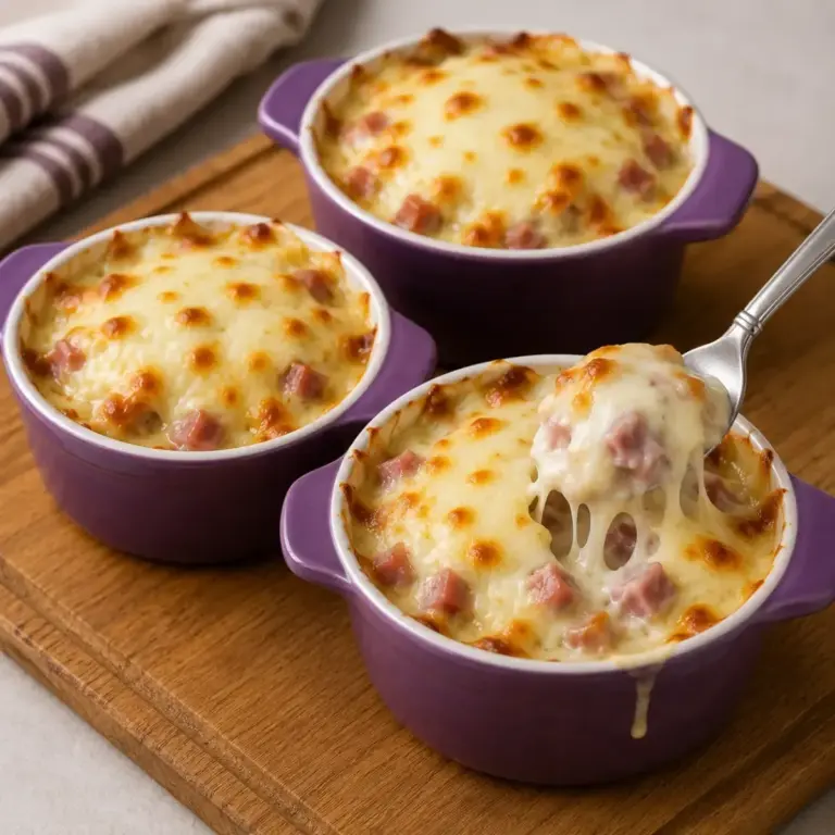 Gratin cremoso con prosciutto e formaggio: il piatto confortante perfetto