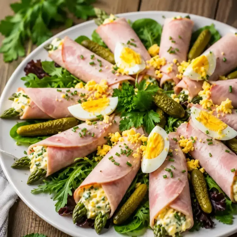 Involtini di prosciutto con uova mimosa e formaggio cremoso: ecco la ricetta facile