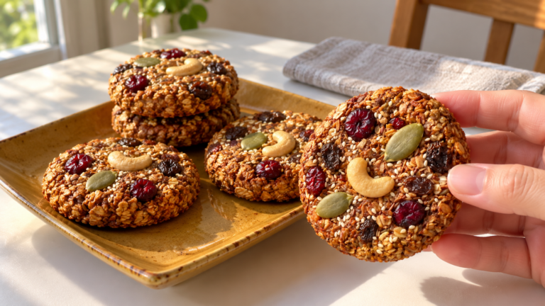 Il piacere dei biscotti all’avena senza zucchero aggiunto! 15 minuti di preparazione e nessuna farina!
